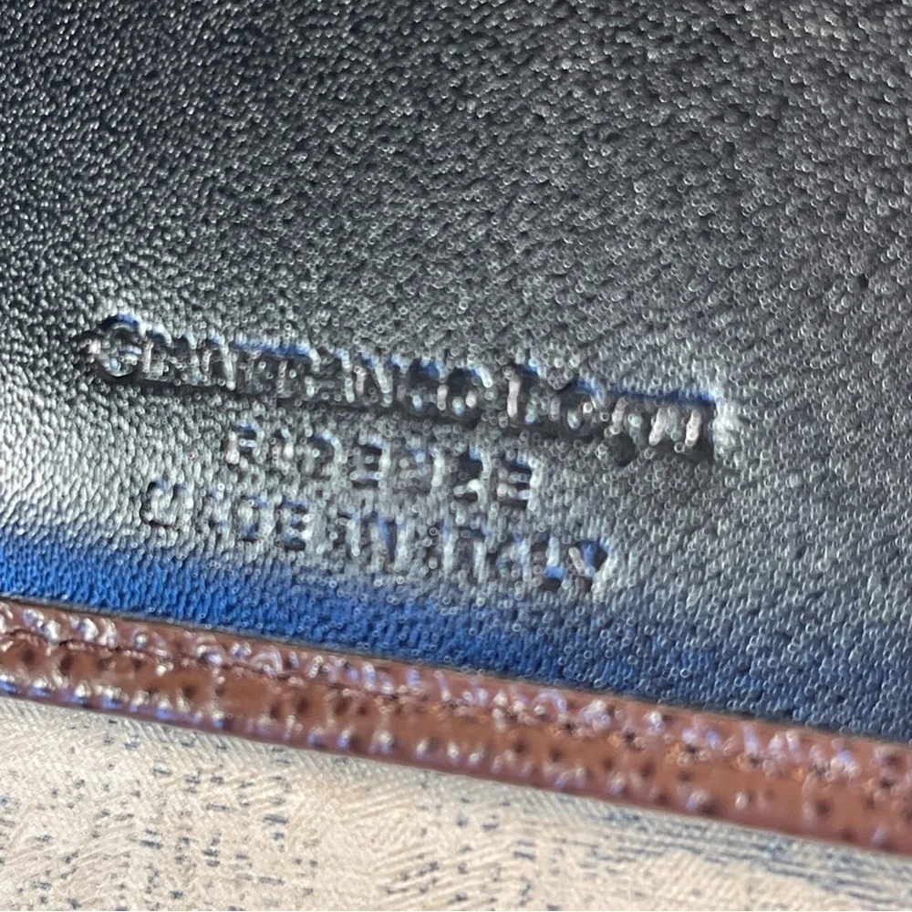Gianfranco Lotti Firenze Made in Italy Snake Embossed Leather Passport Travel